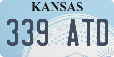 KS license plate 339ATD