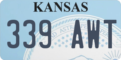 KS license plate 339AWT
