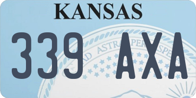KS license plate 339AXA