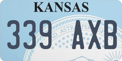 KS license plate 339AXB
