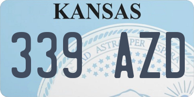 KS license plate 339AZD
