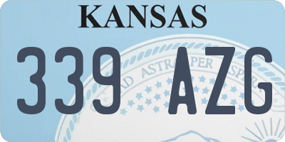 KS license plate 339AZG