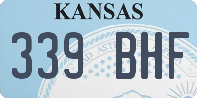 KS license plate 339BHF