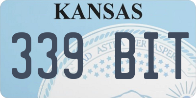 KS license plate 339BIT