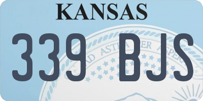 KS license plate 339BJS