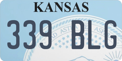 KS license plate 339BLG