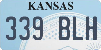 KS license plate 339BLH