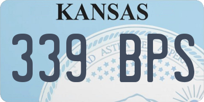 KS license plate 339BPS