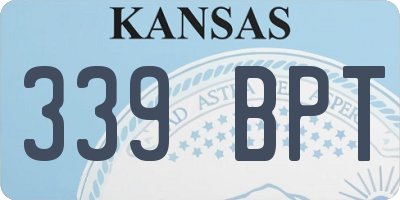 KS license plate 339BPT