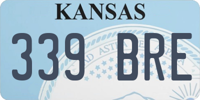 KS license plate 339BRE