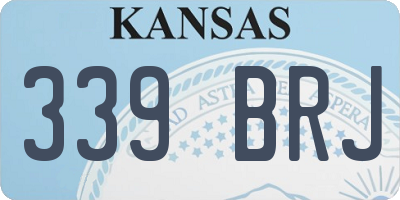 KS license plate 339BRJ