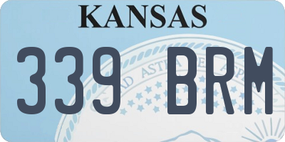 KS license plate 339BRM