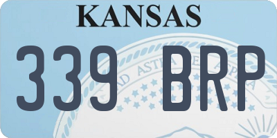 KS license plate 339BRP