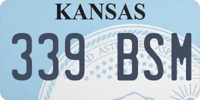 KS license plate 339BSM