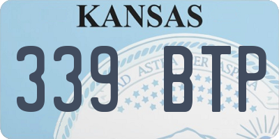 KS license plate 339BTP