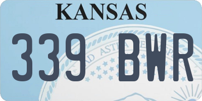KS license plate 339BWR