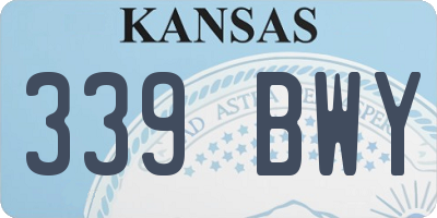 KS license plate 339BWY