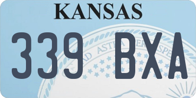 KS license plate 339BXA