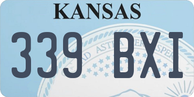 KS license plate 339BXI