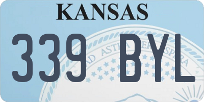 KS license plate 339BYL