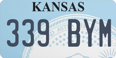 KS license plate 339BYM