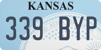 KS license plate 339BYP