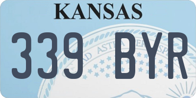 KS license plate 339BYR