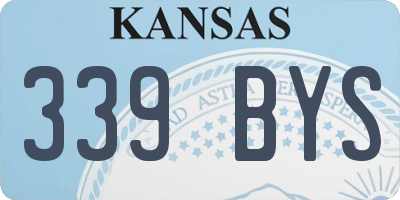 KS license plate 339BYS