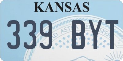 KS license plate 339BYT