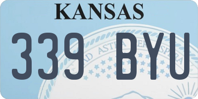 KS license plate 339BYU