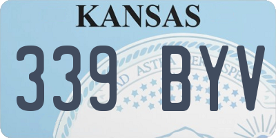 KS license plate 339BYV