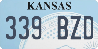 KS license plate 339BZD