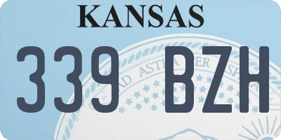 KS license plate 339BZH