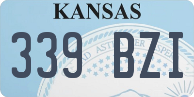 KS license plate 339BZI