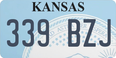 KS license plate 339BZJ