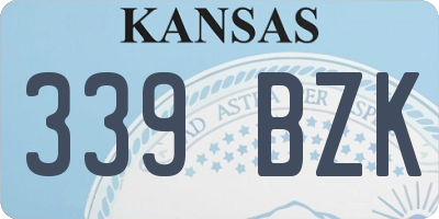 KS license plate 339BZK