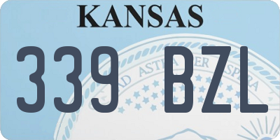 KS license plate 339BZL