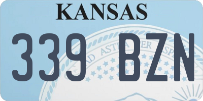 KS license plate 339BZN