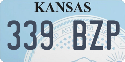 KS license plate 339BZP