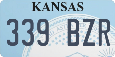 KS license plate 339BZR