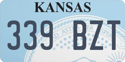 KS license plate 339BZT