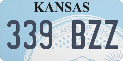 KS license plate 339BZZ