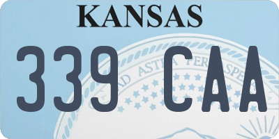 KS license plate 339CAA
