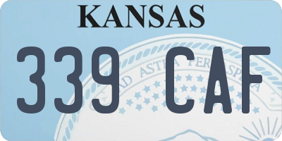 KS license plate 339CAF