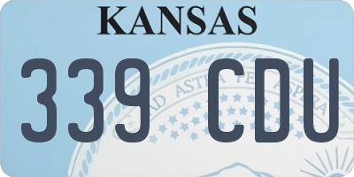 KS license plate 339CDU