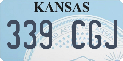 KS license plate 339CGJ