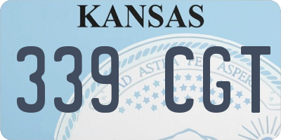 KS license plate 339CGT