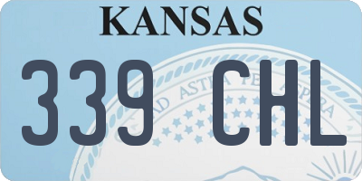 KS license plate 339CHL