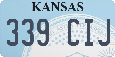 KS license plate 339CIJ