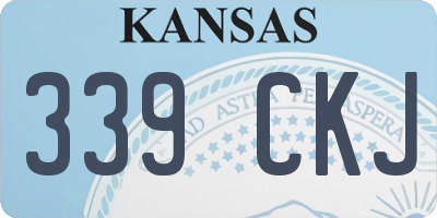 KS license plate 339CKJ